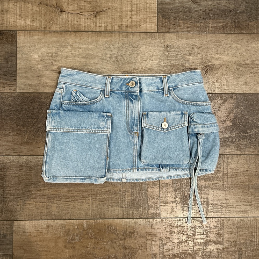 The ATTICO Fay cargo pocket denim mini skirt - Picture 2 of 6